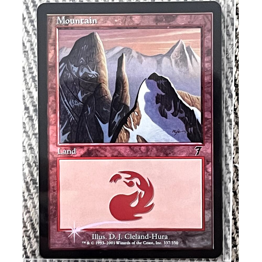 Mountain (337) – 2001 7th Edition Foil – Magic: The Gathering
